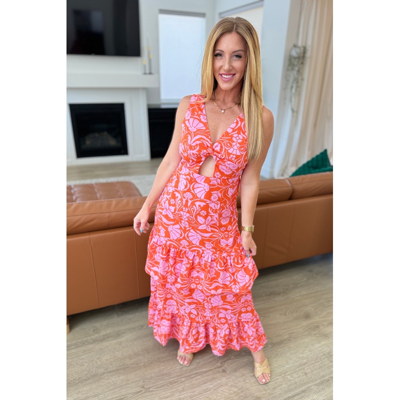 Miss Summer V-Neck Tiered Dress