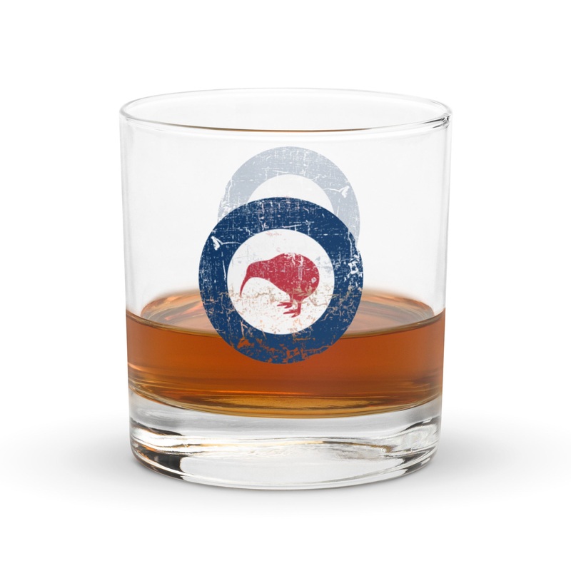 New Zealand Airforce Roundel Rocks glass